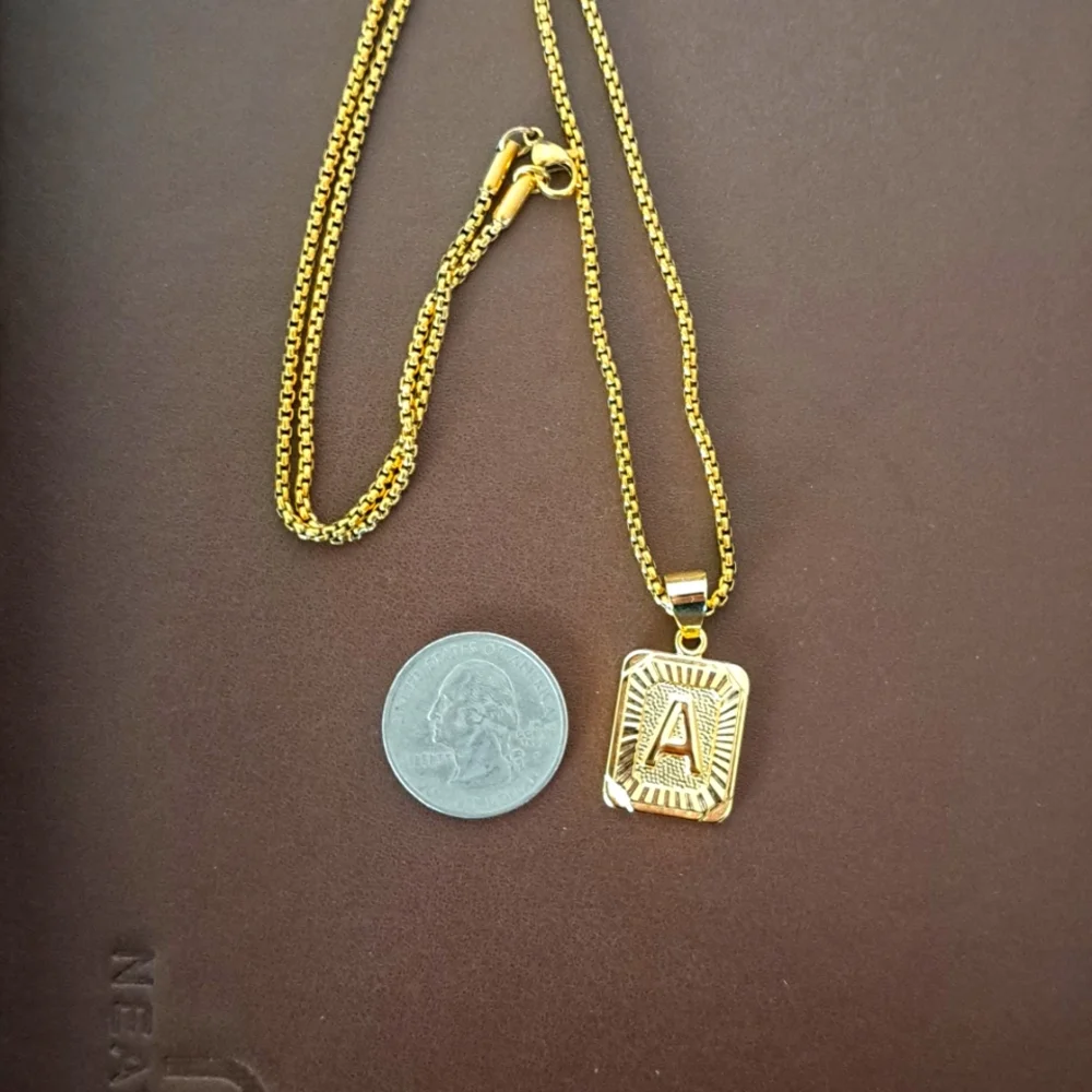 Goldtone Initial Necklace - Picture 3 of 3